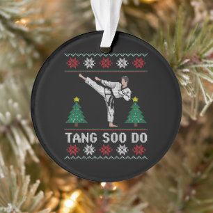 Adorno Tang Soo Do Navidad Suéter Feo Artes Marciales