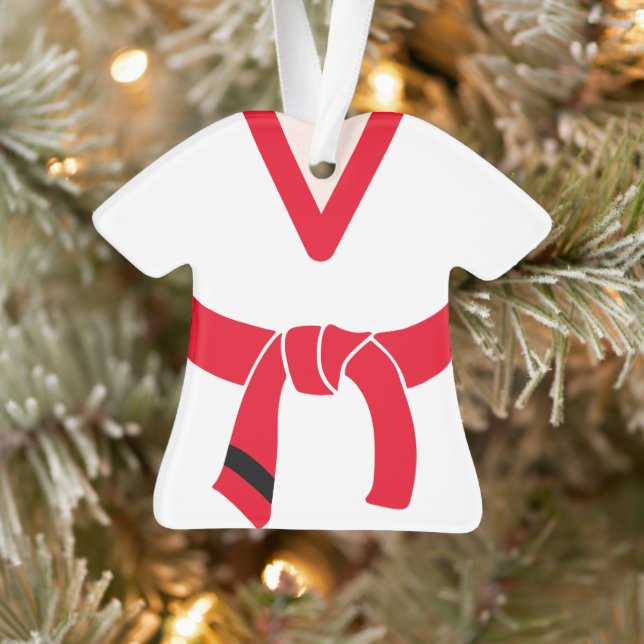 Adorno Tang Soo Do Red Martial Arts Belt Personalizado (Árbol)