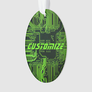 Adorno Tarjeta de circuito electrónico verde del Personal