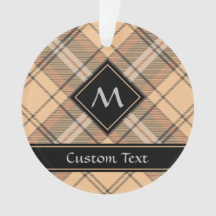 Adorno Tartan beige y marrón