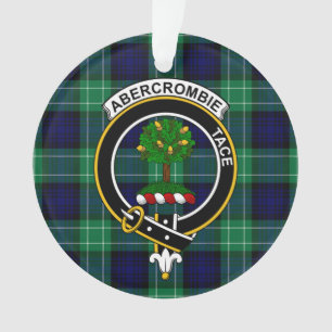Adorno Tartan y emblema del clan Abercrombie