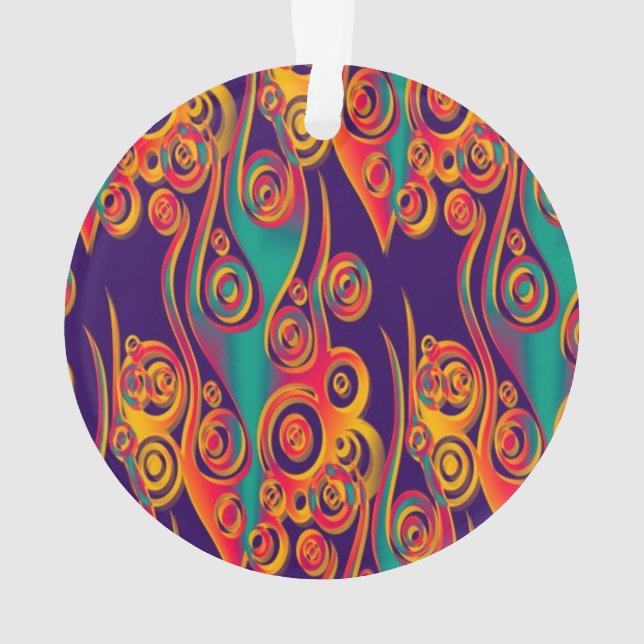 Adorno Tattoo Pattern Art - llamas y círculos (Reverso)
