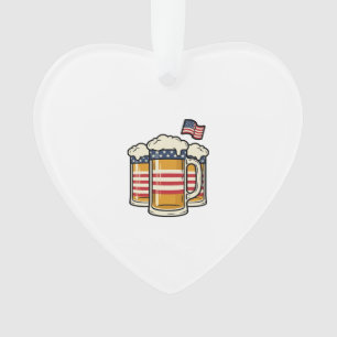 Adorno Taza de cerveza patriótica diseño vectorial vintag