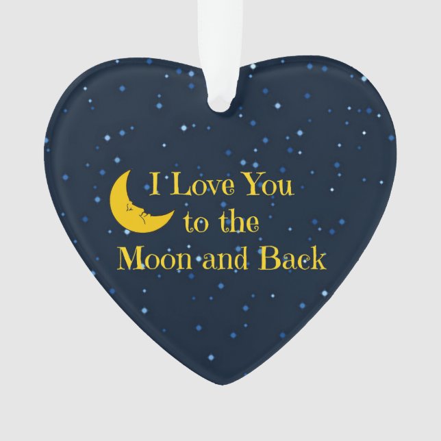 Adorno Te amo a la luna y atrás, hombre en la luna (Anverso)