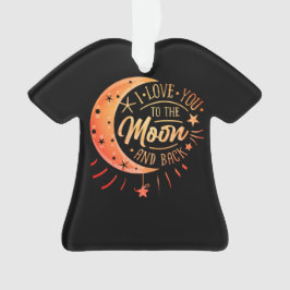 Adorno Te Amo Al Regalo De La Luna Negro Moderno