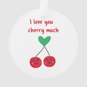 Adorno Te Amo Mucho Cereza San Valentín
