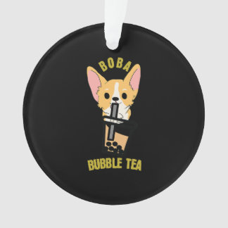 Adorno Té de burbuja suave Boba Tea de leche Anime Corgi