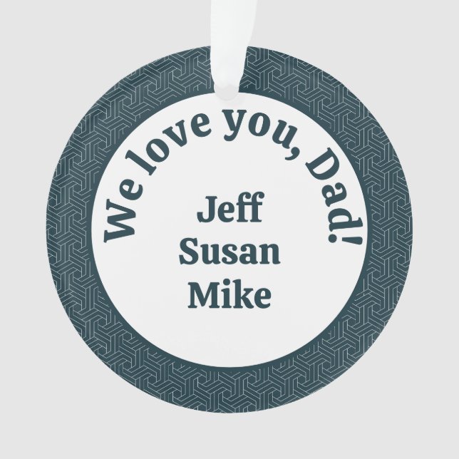 Adorno ¡Te queremos, papá! (Anverso)