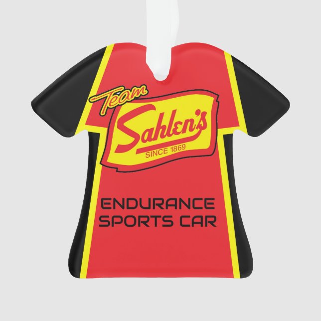 Adorno Team Sahlen crew uniform ornament  (Anverso)