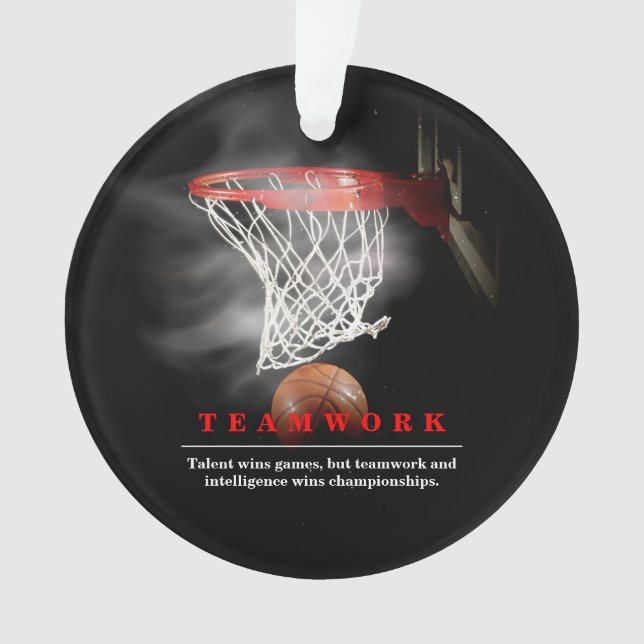 Adorno Teamwork Basketball Motivational Inspirational (Anverso)