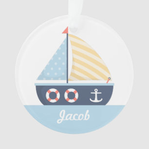Adorno Tema Náutico Barco de Vela Elegante Para Habitació