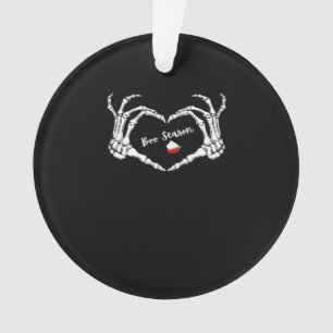 Adorno Temporada Skeleton Hand Heart Boo Classic