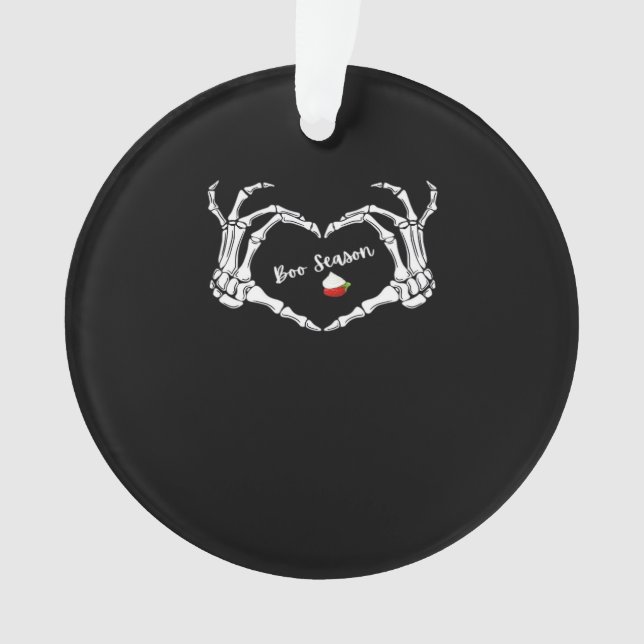 Adorno Temporada Skeleton Hand Heart Boo Classic (Anverso)