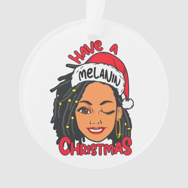 Adorno Tener Navidades de melanina Chica negro sista mági (Anverso)