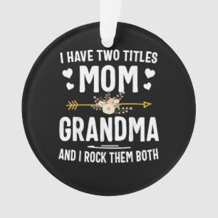 Adorno Tengo dos títulos mamá y abuela