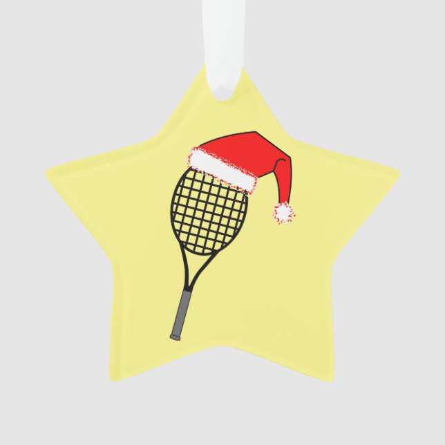 Adorno Tenis Racket Santa Hat (Anverso)