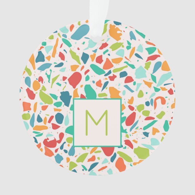 Adorno Terrazo Colorido Arquitectónico Diseñador INICIAL (Anverso)