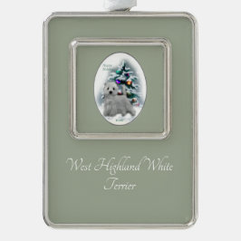 Adorno Terrier Blanco de West Highland Navidad