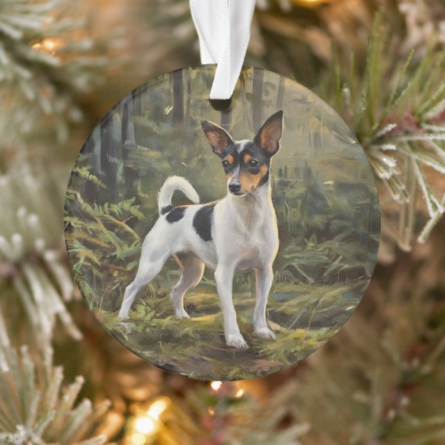 Adorno Terrier de zorro de juguete (Árbol)