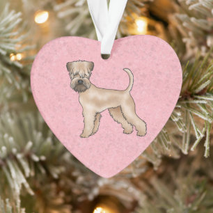 Adorno Terrier Wheaten de Pelaje Suave Perro Lindo Sobre 