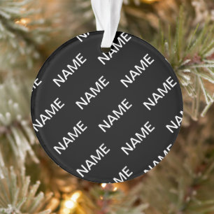 Adorno Texto de personalizable   Negra y blanca moderna