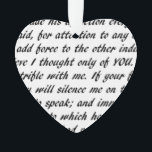 Adorno Texto del orgullo y del perjuicio de doble cara<br><div class="desc">Texto de la escena final de la oferta del orgullo y del perjuicio de Jane Austen.</div>