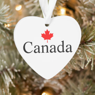 Adorno Texto personalizado de Canadá con hojas de arce ro