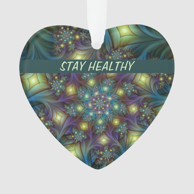 Adorno Texto propio de fractal azul púrpura abstracto ilu (Anverso)