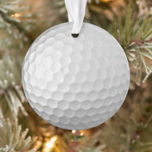 Adorno Textura de Bola de Golf Blanca con Hoyuelos