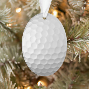 Adorno Textura de Bola de Golf Blanca con Hoyuelos