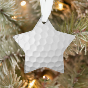 Adorno Textura de Bola de Golf Blanca con Hoyuelos