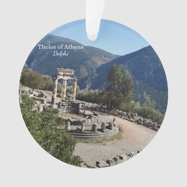 Adorno Tholos of Athena Delphi Greece Souvenir Ornament (Anverso)