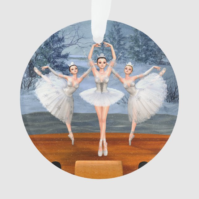 Adorno Tierra de Ballerinas de Baile de Nieve (Anverso)