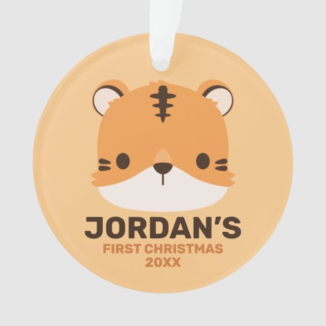 Adorno Tigre lindo con nombre personalizado (Anverso)