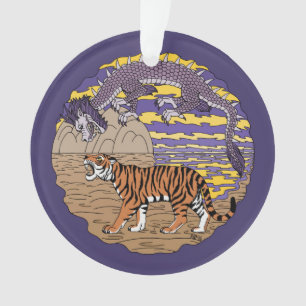 Adorno Tigre y dragón