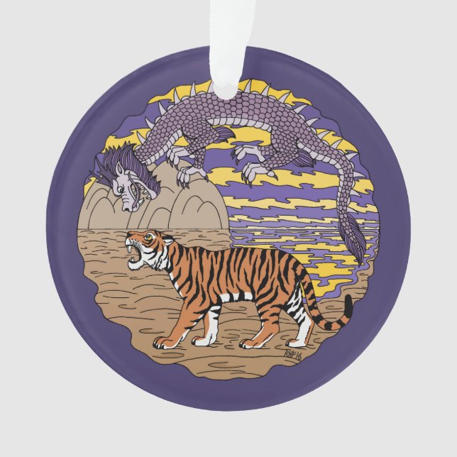 Adorno Tigre y dragón (Anverso)