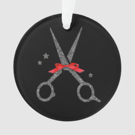 Adorno Tijeras purpurinas - Navidades estilistas de peluq