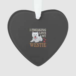 Adorno Tipografía de amor al perro Westie