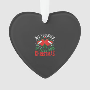 Adorno Tipografía de Gorro de Santa Amor de Navidad