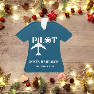Adorno Tipografía de piloto y avión, moderno, personaliza