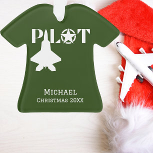 Adorno Tipografía piloto y avión militar, Minimalista