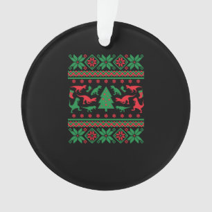 Adorno Tirannosaurus Rex Navidades feos Sweater - Trex Ug