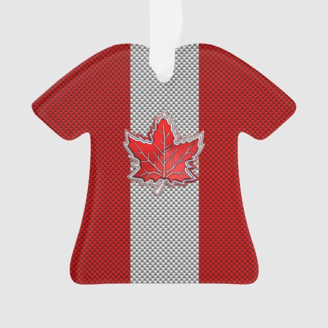 Adorno Todas las hojas de arce rojas canadienses en la im (Anverso)
