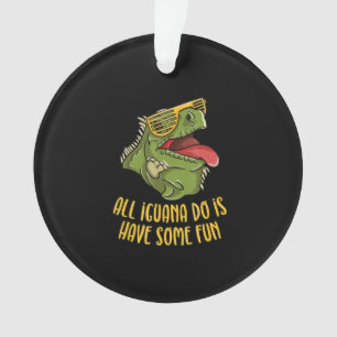 Adorno Todo lo que la iguana hace es divertirse - reptil 