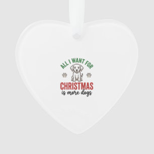 Adorno Todo lo que Quiero para Navidad es Más Perros Vint