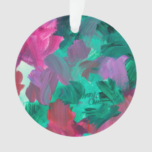 Adorno Toque SPWW de los tonos de las joyas verde y rosa