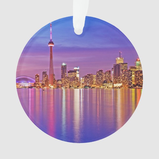 Adorno Toronto Skyline al anochecer (Anverso)