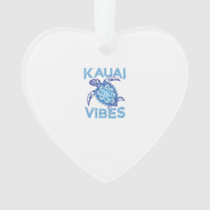 Adorno Tortuga de Mar Tribal Azul Polinesio Kauai Vibes C