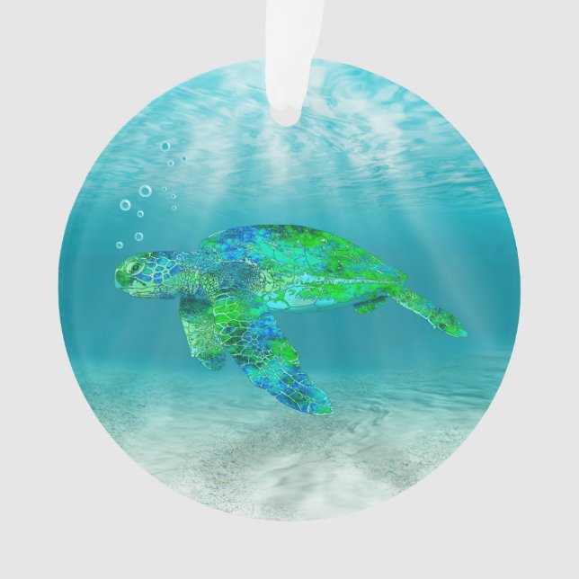 Adorno Tortuga de mar verde (Anverso)