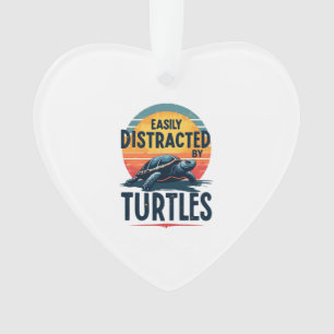 Adorno Tortuga fácilmente distraída por tortugas mar vint